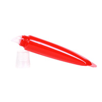 Tube de Rouge à Lèvres Liquide Transparent en PE, Mini Bâtonnet Vide de Luxe Doré, Vente en Gros, Personnalisable pour Votre Propre Marque