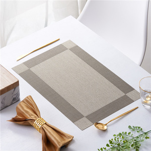 Chất Lượng Cao Vàng PVC Bảng Trang Trí Thảm Thiết Lập Sang Trọng Cổ Điển Nhựa Dệt Placemat Cho Nhà Hàng Khách Sạn Bữa Ăn Tối Ăn Uống Tấm - Product Image 3