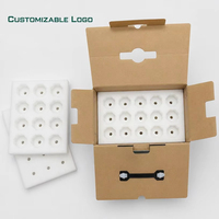 RDY Umweltfreundliche Wellpappe-Eierverpackungsbox mit Griff, Schützende Papierfaser-Eierkartonschale für Eiertransport
