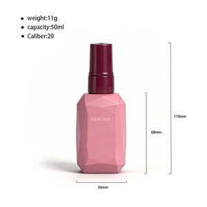 고급 PET 플라스틱 독특한 하트 모양 병 무광 미세 스프레이 50ml 향수 토너 페이스 크림 스킨케어 포장 용기 - Product Image 6
