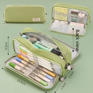 Trousse à crayons colorée grande capacité X415, trousse à crayons Kawaii, trousse scolaire, trousse à crayons, pochette à crayons, papeterie - Product Image 4