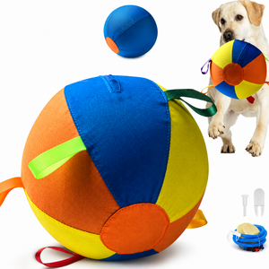 Palla Giocattolo Grande per Cani con Maniglie, Palla Gonfiabile in Tessuto Oxford per Cani di Taglia Grande, Palla Interattiva da Esterno con Pompa ad Aria - Product Image 3