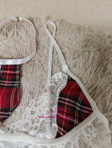 Новый сексуальный полый кружевной красный плед шить с подтяжками сексуальное нижнее белье костюм - Product Image 5