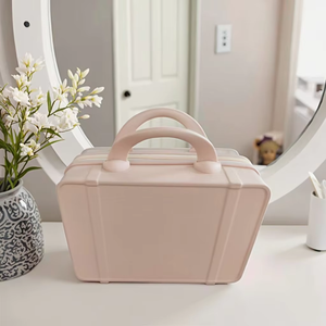 Valigia Vintage da Viaggio <span class=keywords><strong>per</strong></span> Trucco da 14 Pollici <span class=keywords><strong>per</strong></span> Donna, Compatto e Chiudibile, Design Leggero, Logo Olografico - Product Image 1