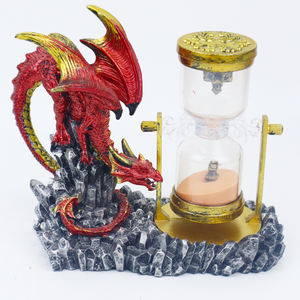 Oeuvre d'art créative faite à la main Artisanat <span class=keywords><strong>Dragon</strong></span> Sand Timer Hourglass Statue Decor - Product Image 6