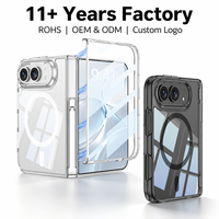 Étui pliable pour iPhone Duo Fold avec protection d'écran en verre, couvercle de charnière, béquille extensible, compatible avec la charge sans fil, OEM