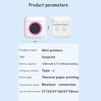 Imprimante portable sans encre pour photos, étiquettes et autocollants, mini imprimante sans fil de poche, produits tendance, fournie par l'usine