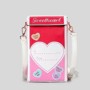 กระเป๋าสะพายข้าง PU ลายหัว<span class=keywords><strong>ใจ</strong></span>น่ารัก สีชมพู ตัวอักษรแบบลูกกวาด สำหรับผู้หญิงและเด็กผู้หญิง - Product Image 3