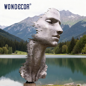 Gran arte de metal al aire libre "Heaven, I Am Watching You" Escultura de acero inoxidable - Product Image 3