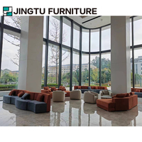 Ensemble de sièges modulaires souples et mobilier de restaurant moderne pour espace détente du personnel et zone de recrutement, qualité commerciale, certifié BIFMA, usine de Shunde