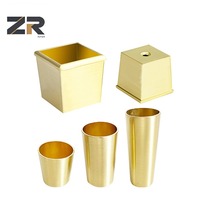 ZERUN Style moderne laiton or meubles jambe couvre Table canapé insérer conseils viroles couverture tampons métal sol protecteurs casquettes