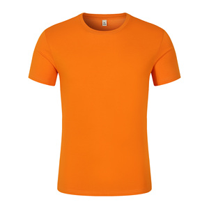 T- Shirt da uomo a manica corta con scollo a R modello solido cotone/maglia in fibra di bambù comoda T- Shirt - Product Image 4