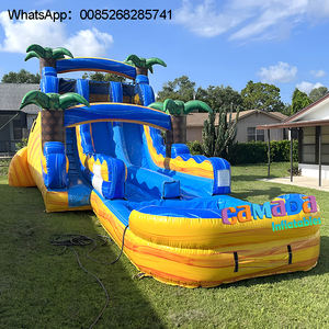 Parc gonflable de toboggan aquatique utilisation commerciale enfants grand toboggan gonflable maison de rebond toboggan aquatique - Product Image 2