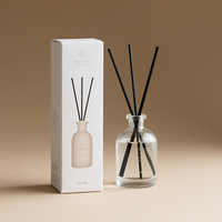 Bouteille en verre pour bâtonnets d'aromathérapie 100ml 150ml 200ml – Bouteille diffuseur de parfum en verre noir vide de luxe personnalisable