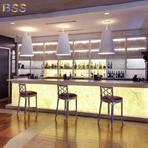 Mostrador de mármol de alabastro para restaurante de hotel Diseño moderno Mostrador de Bar de mármol de ónix retroiluminado - Product Image 3