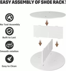 Moderno Exhibidor Giratorio de 360 Grados para Bolsos, Torre de Almacenamiento Giratoria, <span class=keywords><strong>Zapatero</strong></span> Giratorio para Muebles del Hogar OY-XZX9 - Product Image 6