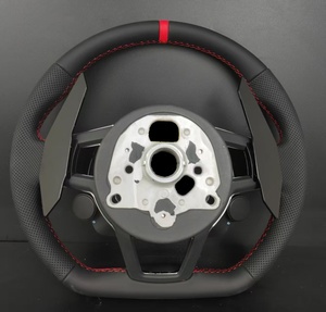 พวงมาลัยรถสปอร์ตทรง D แบบกำหนดเอง พร้อมปุ่มสตาร์ท/ดับเครื่องยนต์ และปุ่มเลือกโหมดขับขี่ สำหรับรถยนต์ออดี้ ซีรีส์ A/<span class=keywords><strong>Q</strong></span>/S/<span class=keywords><strong>RS</strong></span> - Product Image 2