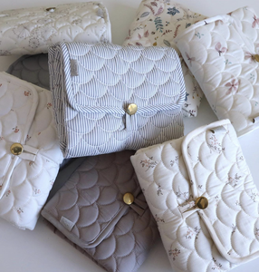 Pieghevole trapuntato in cotone organico trapuntato impermeabile fasciatoio da viaggio per <span class=keywords><strong>neonati</strong></span> - Product Image 1