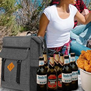 Sac à dos isotherme unisexe tendance pour pique-nique, personnalisable avec logo, en tissu imperméable imprimé et matériau en mousse, pour aliments et vin, vente en gros - Product Image 5