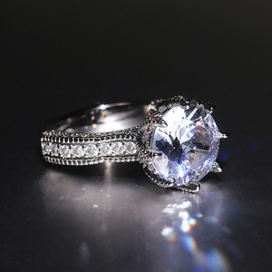 Anello Nuziale Grande Stile Pietra, Elegante Anello da Dito per Donna - Product Image 6