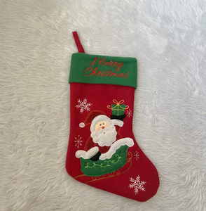 2026 New Christmas Stocking Cartoon Santa Snowman Reindeer Pattern Xmas Gift <strong>Bag</strong> Holiday Party Decoration Hanging Ornament - Product Image 3