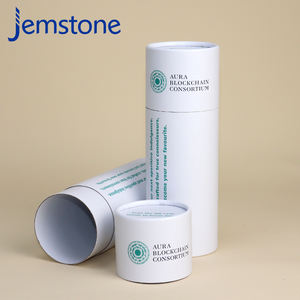 Cilindro personalizado, producto de realce blanco, caja de tubo de papel Kraft, tubo de papel de embalaje cosmético de lámina dorada - Product Image 4