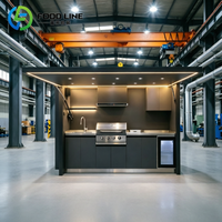 Cuisine extérieure modulaire avec îlot barbecue, armoire de cuisine extérieure, pod de cuisine extérieure avec barbecue