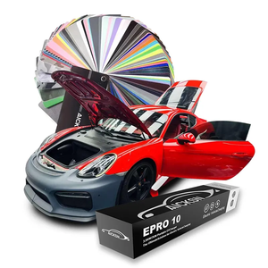 Cristal brillant PET <span class=keywords><strong>Ferrari</strong></span> Rouge Voiture Vinyle Wrap Changement de Couleur Air Libération Film D'emballage De Voiture Qualité Premium <span class=keywords><strong>Ferrari</strong></span> <span class=keywords><strong>Autocollants</strong></span> De Voiture - Product Image 1
