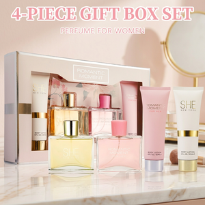 Set Regalo da Donna 4 Pezzi: Eau De Parfum Lunga Durata 100ml e Lozione Corpo 120ml, Fragranza Fresca con Note di Rosa per Uso Quotidiano - Product Image 3