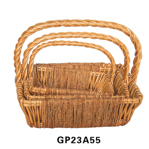 2025 nouveau panier de fleurs en osier en matériau de saule <span class=keywords><strong>avec</strong></span> poignées couvercle couleur naturelle pour les pique-niques de Pâques cadeaux décor à la maison et mariage - Product Image 6