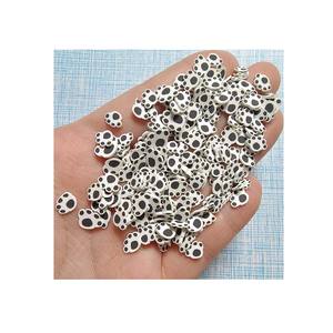 Mignon animal empreinte de patte ours chat <span class=keywords><strong>chien</strong></span> noir patte contour argile tranches thème animal polymère argile arrose bricolage Slime fournitures - Product Image 1