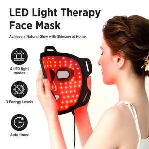 Nuova Maschera Facciale OSTO in Silicone con 4 Colori, Terapia a Luce LED <span class=keywords><strong>Blu</strong></span>, Rossa e Infrarossa per Viso e Collo - Product Image 2