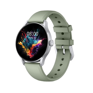 RC270A 1.19นิ้ว2025ใหม่สมาร์ทวอชจอแสดงผล AMOLED อะลูมิเนียมอัลลอยสายรัดข้อมือฟิตเนส BT Call ตรวจเลือดออกซิเจนในเลือดซิลิโคน - Product Image 1