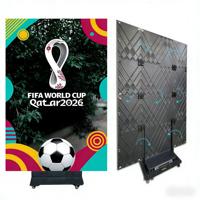 Écran d'affichage numérique commercial LED portable et mobile à trois volets avec conception étanche, résolution couleur intégrale