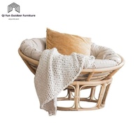 Authentic Rattan Papasan Chair: Elegant Natural Rattan Craftsmanship for Cozy Living