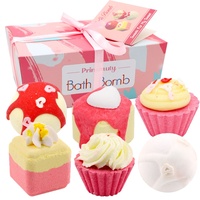 Lot de bombes de bain effervescentes en gros, parfumées Orange Douce, Cerise, Vanille, Gâteau, en boîte cadeau, relaxantes, hydratantes, blanchissantes, pour le bain et le corps