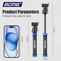 Pompe à vélo miniature BOMB 120 PSI avec embout de conversion, pompe à vélo de montagne avec manomètre