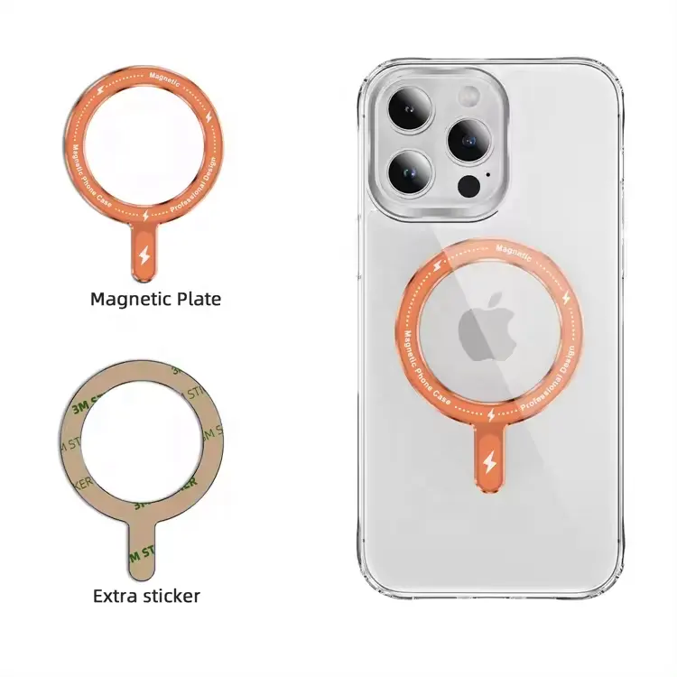 Funda de teléfono móvil con anillo magnético superfino colorido de nuevo diseño para accesorio de iPhone con imán fuerte para Galaxy Z Flip 4