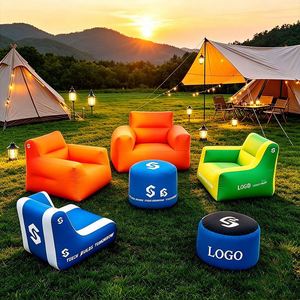 Otomana Inflable Portátil con Impresión Personalizada, Taburete Inflable Hermético para Ferias Comerciales, Exhibiciones, Stands y Salas de Espera - Product Image 1