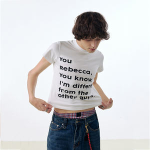 Camiseta Corta Informal Vintage Personalizada Directo de Fábrica, Ajustada, 100% Algodón, con Estampado de Letras, Transpirable, para Hombre - Product Image 5