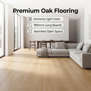 Suelo de Madera de <span class=keywords><strong>Roble</strong></span> Blanco Certificado E0, Resistente al Desgaste, de Abedul, en Tablas Grandes de 1910X192X14.5/1.2mm, para Sala de Estar - Product Image 1