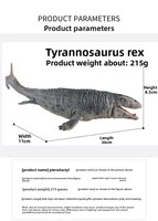 Figurines de Mosasaurus Cretoxyrhina en PVC réaliste Cikoo, modèles d'animaux marins préhistoriques solides pour enfants de 4 à 6 ans, STEM