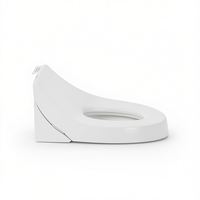 Siège de toilette pour Cielo Pop Vase Forma 4, charnières d'expansion en forme de C blanches, longueur 50,5 cm