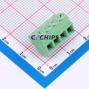 JL102-38104G01 Screw Terminal Block Through hole Component (THT),P=3.81mm Connector 1x4P 3.81mm Green Through Hole - Product Image 1