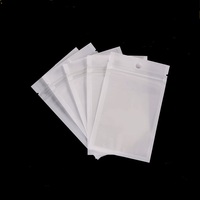 Logo personnalisé blanc clair fermeture à glissière fermeture à glissière sac d'emballage de stockage en plastique pour bijoux étui de téléphone cadeau avec trou de suspension