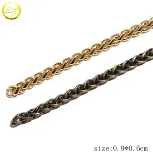 Replacement Purse Chain Fashion Necklace Accessories Brass Lantern Chain Making Handbag Rope Chain For Purse Frame