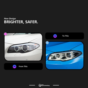 Luces LED para Auto F10 F18 2010-2016 F11 Serie 5 520i <span class=keywords><strong>523i</strong></span> 525i 530i 535i 540i, Faros Delanteros con Diseño de Ojo de Ángel, Accesorios de Mejora - Product Image 2