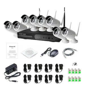 Tuya Xmeye Viên Đạn Hồng Ngoại Phát Hiện Chuyển Động 1080P 8CH CCTV Camera Không Dây NVR Kit