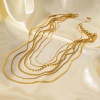 Vente en gros personnalisé 14K 18K PVD plaqué or étanche en acier inoxydable 316L 304 bijoux simples colliers pour hommes et femmes