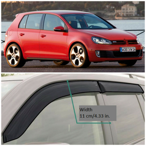 Volkswagen <span class=keywords><strong>GOLF</strong></span> 6 2009-2013 Pare-soleil de voiture <span class=keywords><strong>4</strong></span> portes, déflecteurs de vent, accessoires de type tente - Product Image 3